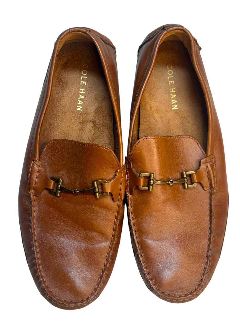Cole Haan men's leather brown driving loafer size 13